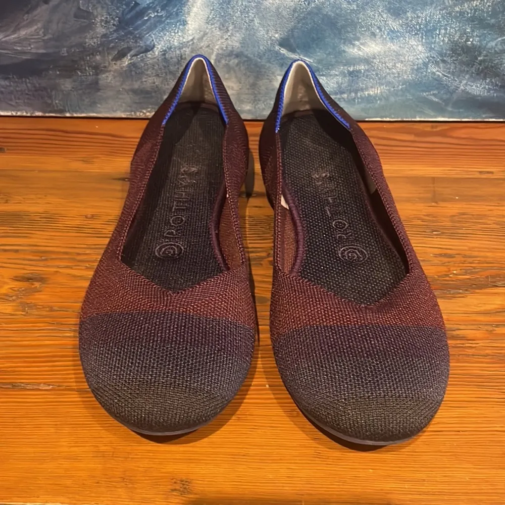 Rothy's The Flat Blackberry Captoe Ombre Striped Colorblock Pattern Size‎ 8 - Image 3