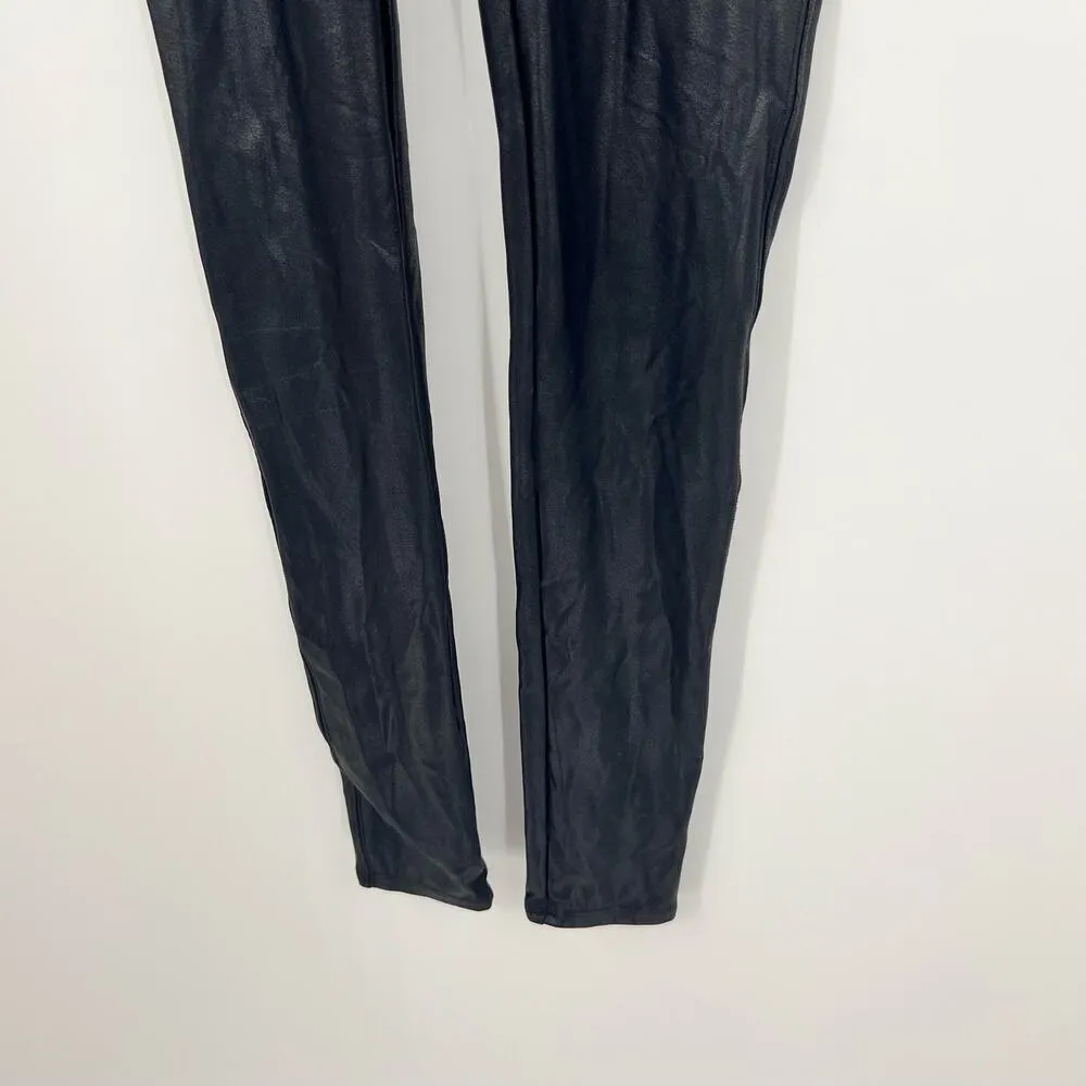 Spanx black leggings sleek & smoothing slimming basic neutral size small - Image 4