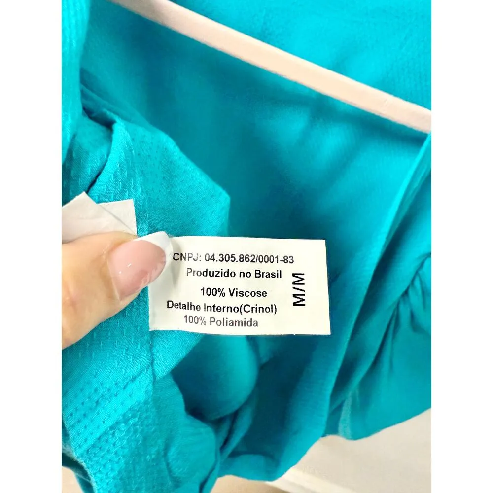 Adriana Degreas Puff Sleeve Front Tie Plunging V - Image 3