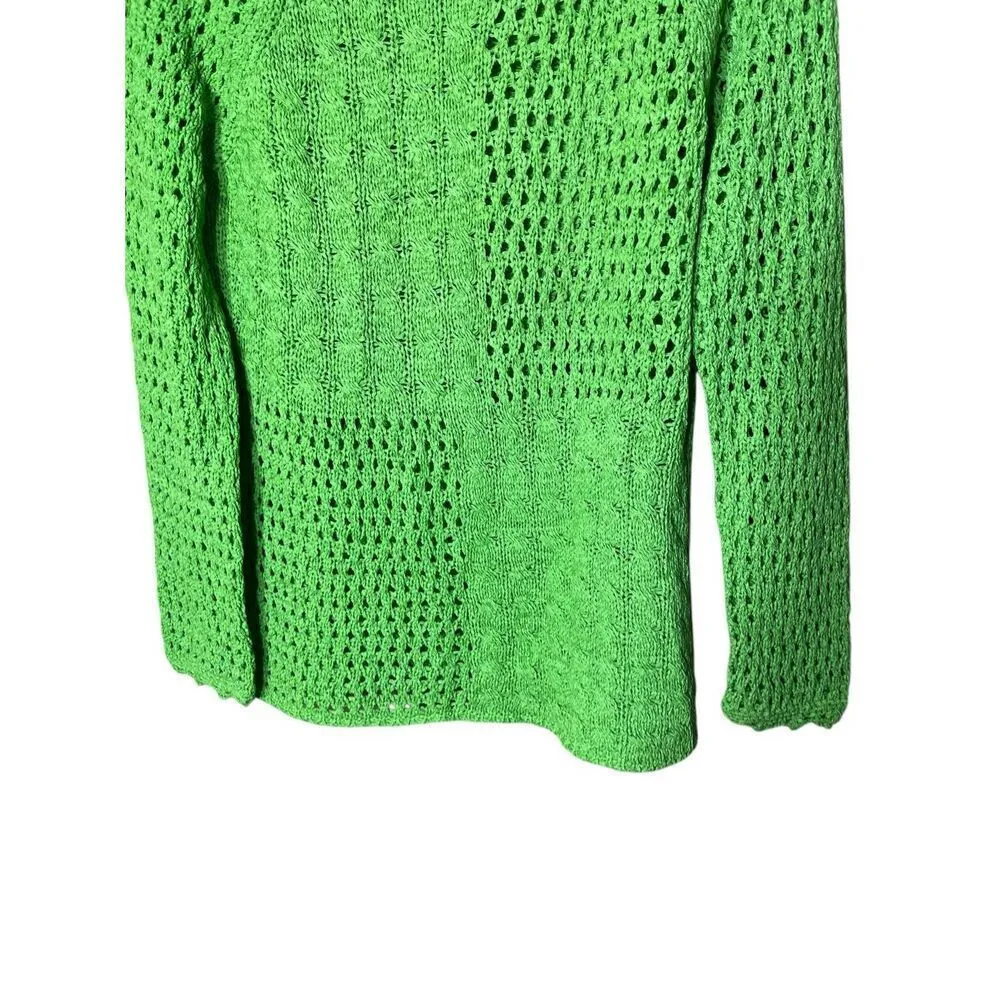 French Laundry Green Knit‎ Sweater Size M - Image 2