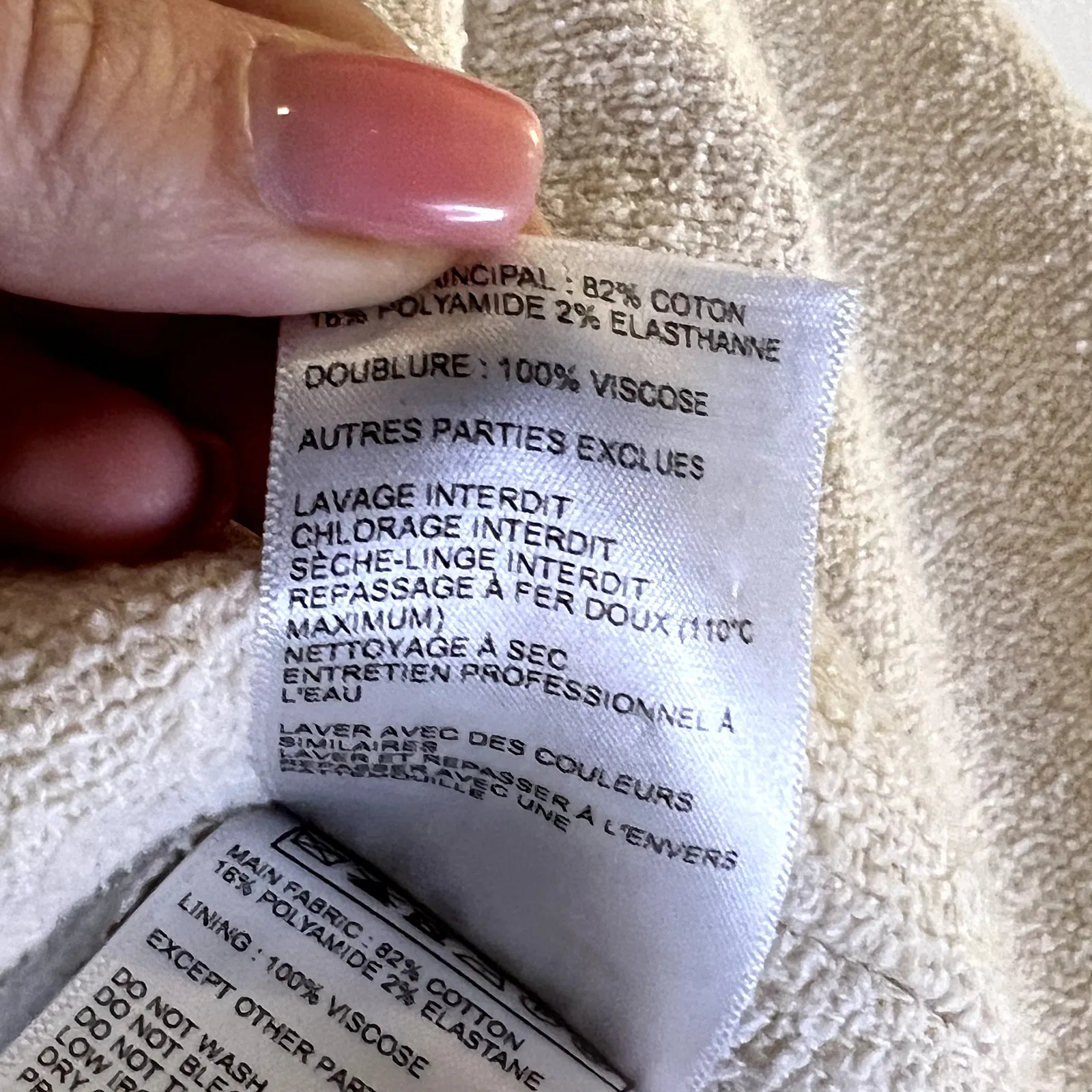 Ba&Sh cropped Jacket Paleo Ecru Size L 3 New - Image 7