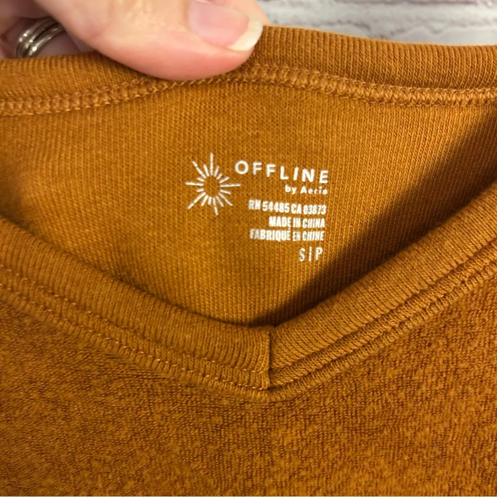 Aerie bronze terry cloth activewear pocket dress size small retro athleisure - Image 2