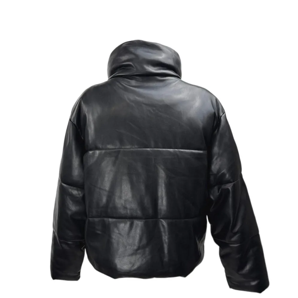 Abercrombie & Fitch Women's Black Long Sleeve Quilted Puffer Coat Jacket Size L - Image 2