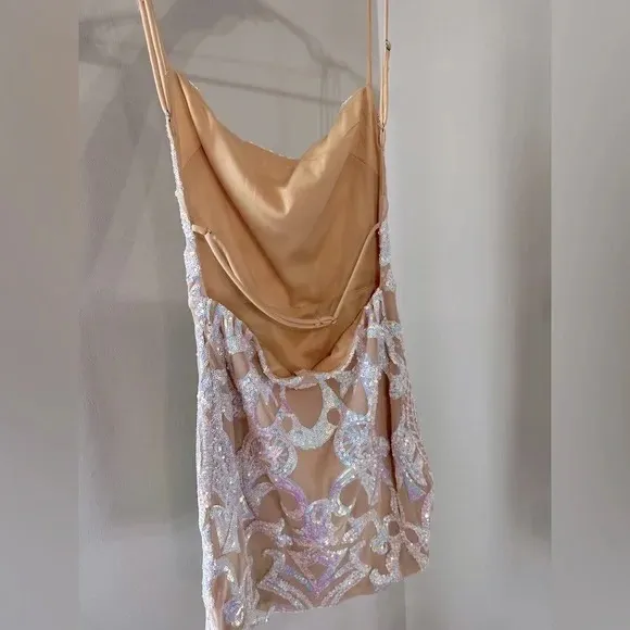 Lucy in the Sky Starstruck Iridescence Dress Nude - Image 2