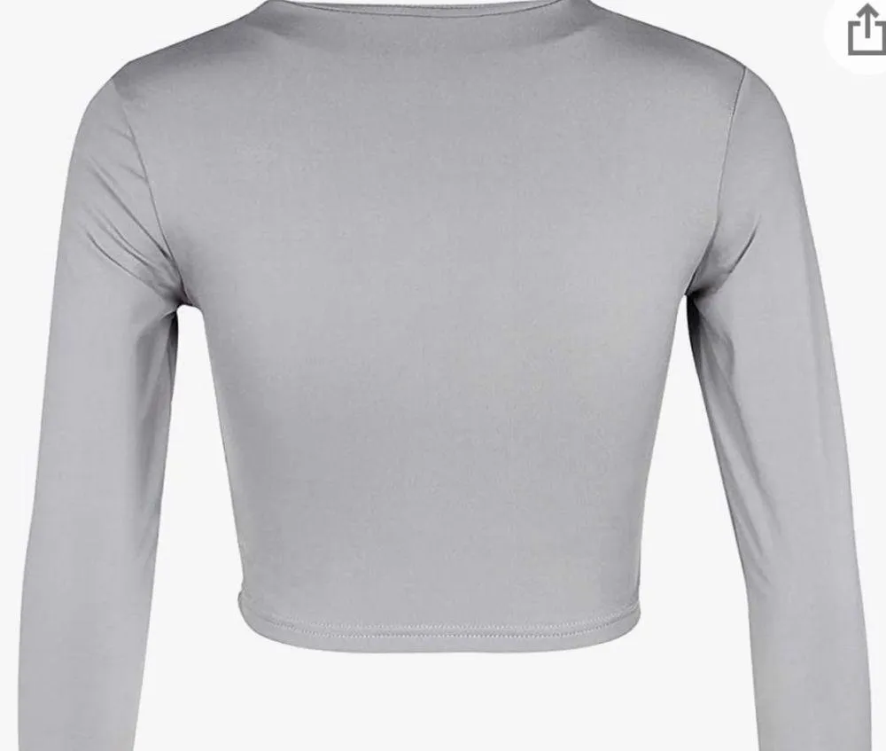 Quarter Zip Long Sleeve Gray Size M - Image 2