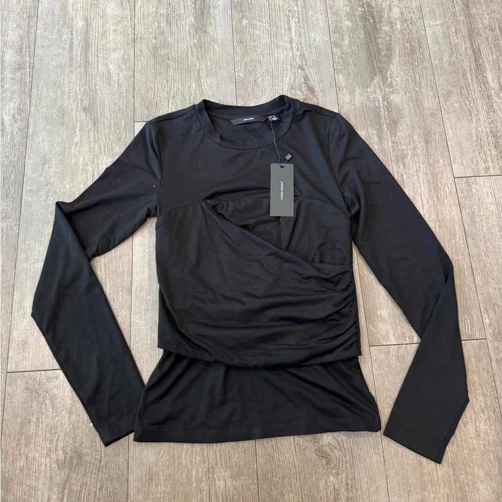 Vero Moda Black Long Sleeve Blouse - Image 4