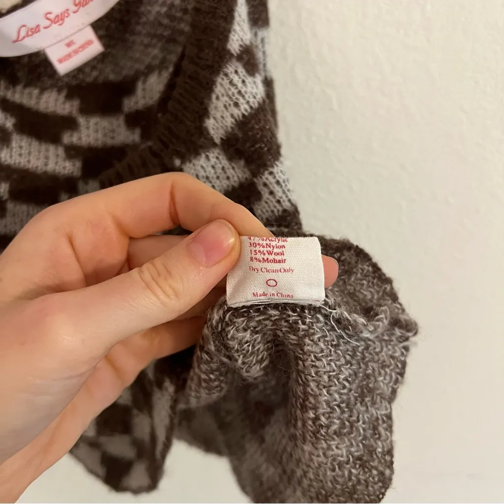 Lisa Says Gah Lucinda Mocha Knit Vintage Rug Print Tank Top Brown Size undefined - Image 5