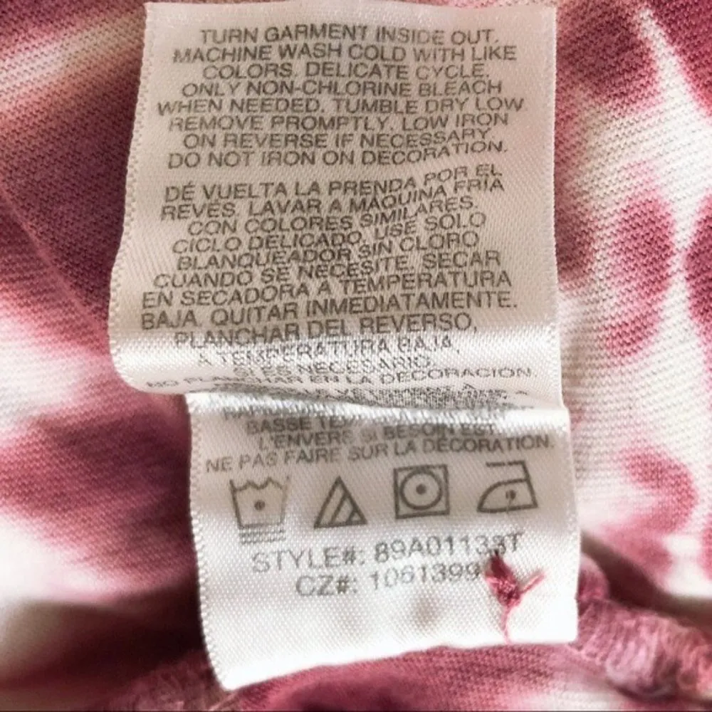 C&C California Shirt Berry Tie-Dye Knotted Top Size L NWT - Image 10