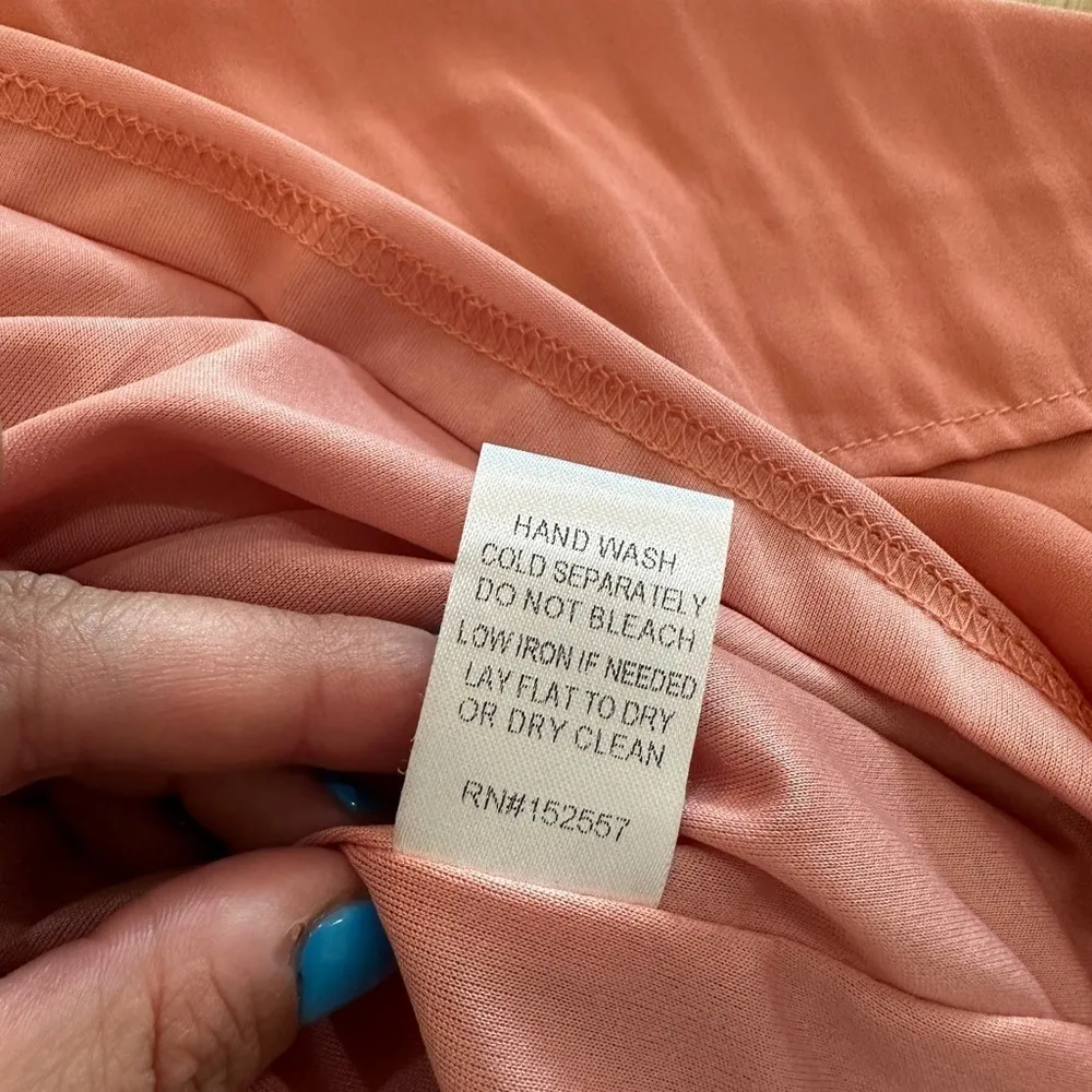 Roolee Christian Kay Maxi dress salmon pink XXS NWT - Image 7