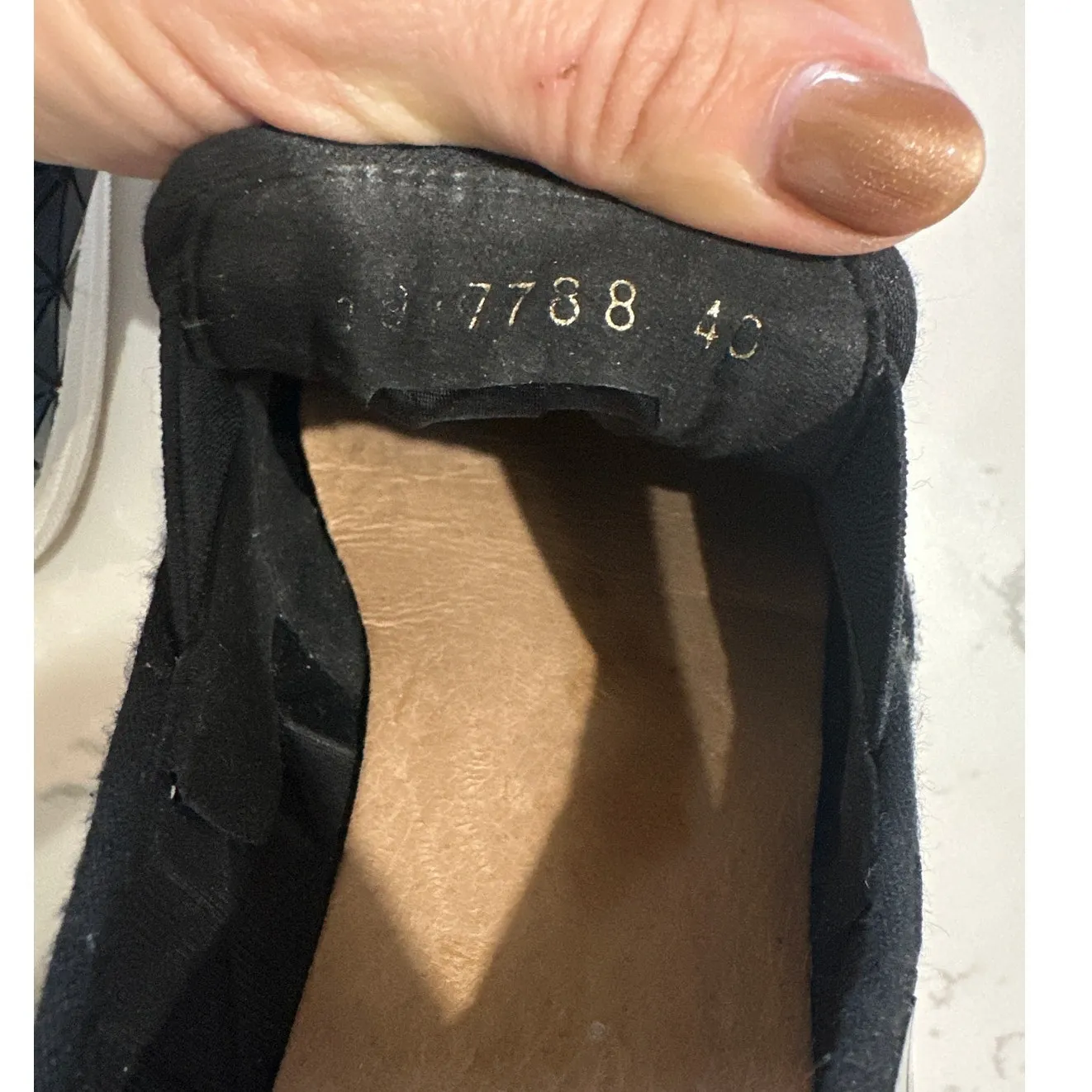 All Black Blue Holographic Geometric Pointed Toe Slip On Shoe, Size 40, EUC - Image 7