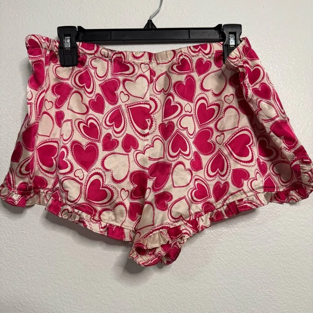 Victoria’s Secret Vintage Heart Silk Pajama Shorts - Image 2