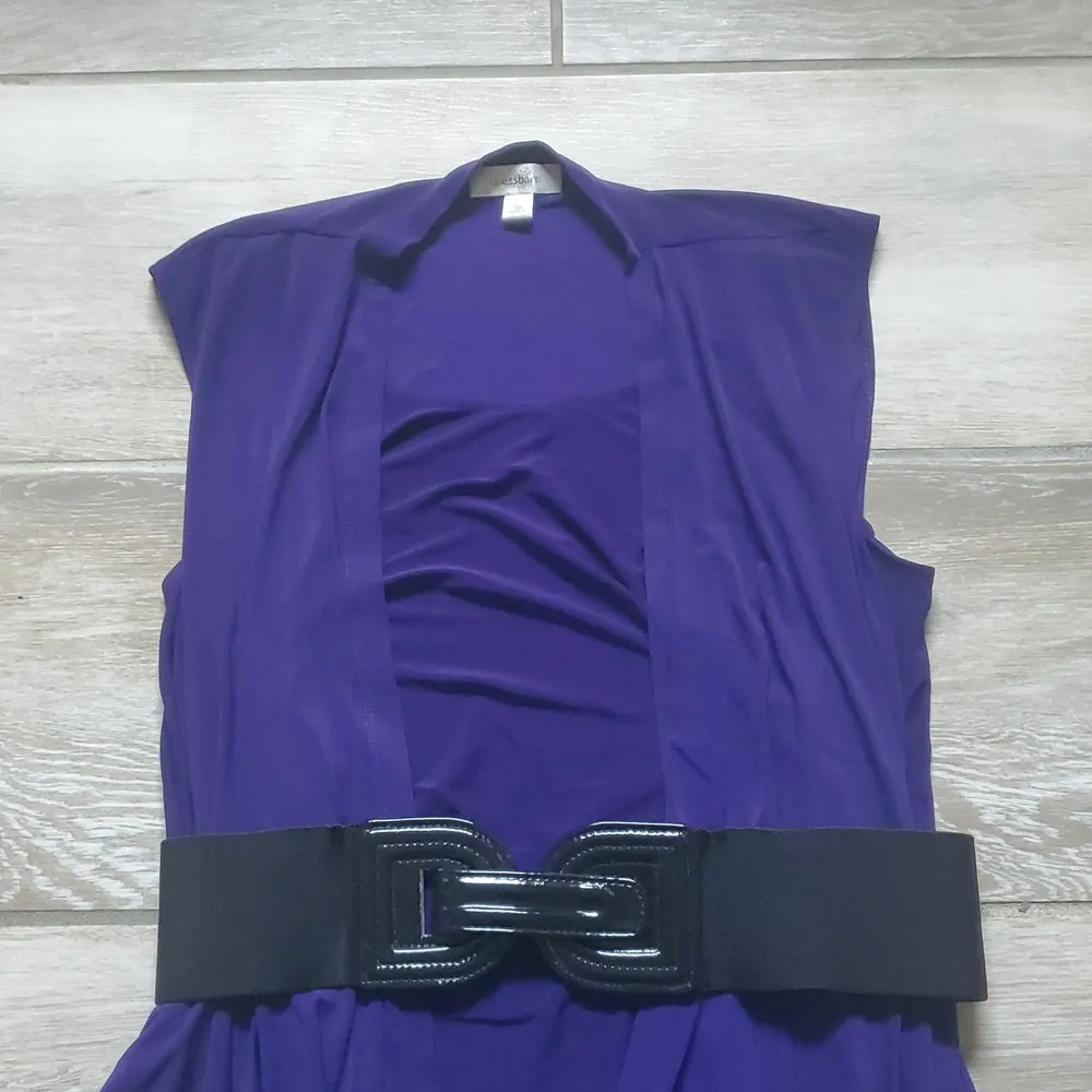 Dressbarn 2-in-1 Sleeveless Belted Tunic Shirt - Image 7