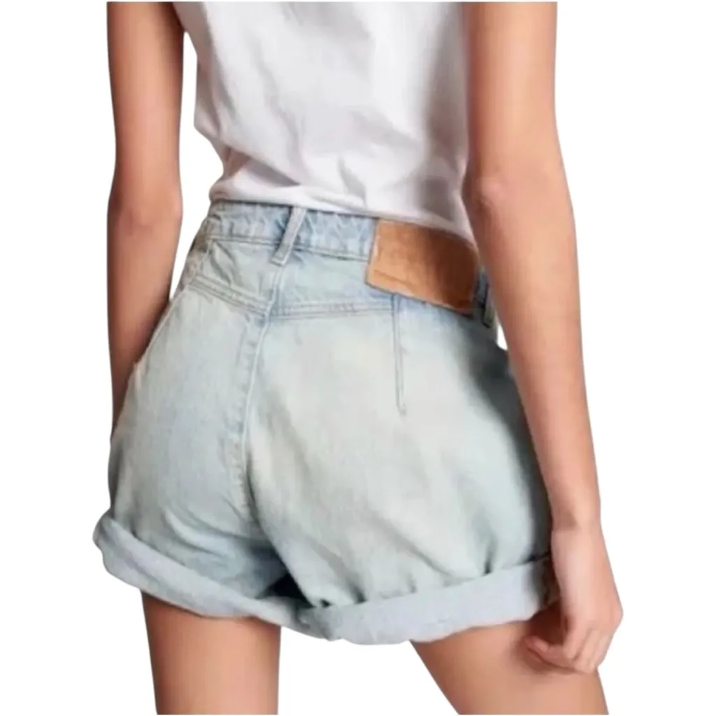 NWT ONE TEASPOON x Free People Kansas Streetwalker High Rise Denim Shorts‎ Sz 24 - Image 2