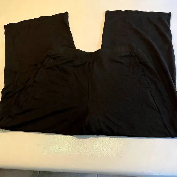 Melloday Womens‎ Pants Black Pull-On Side Slit Wide Leg Pants Size Large - Image 4