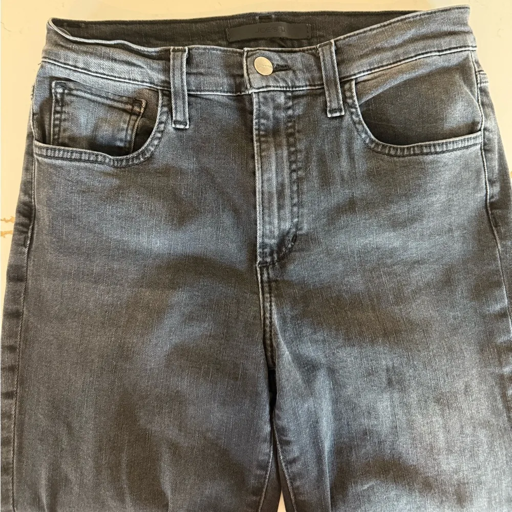 Joe's Jeans The Charlie High Rise Skinny Ankle Distressed Black Denim Size 27 - Image 5