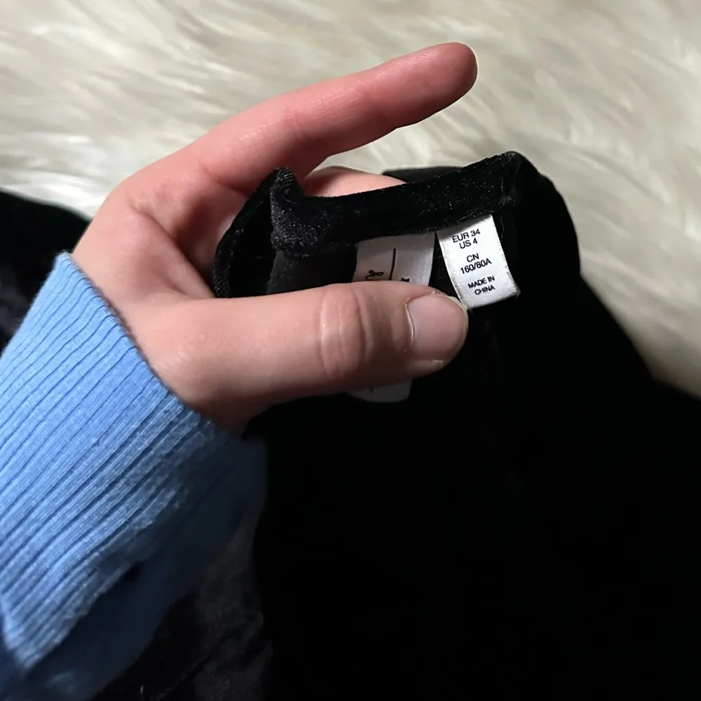 & OTHER STORIES Crushed Velvet Wrap Dress In Black - Image 7