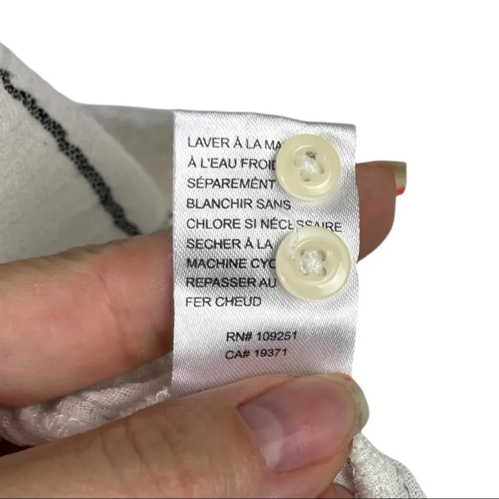 Trovata Birds of Paradis 100% Cotton Windowpane Twist Hem Plaid Shirt Size Small - Image 11