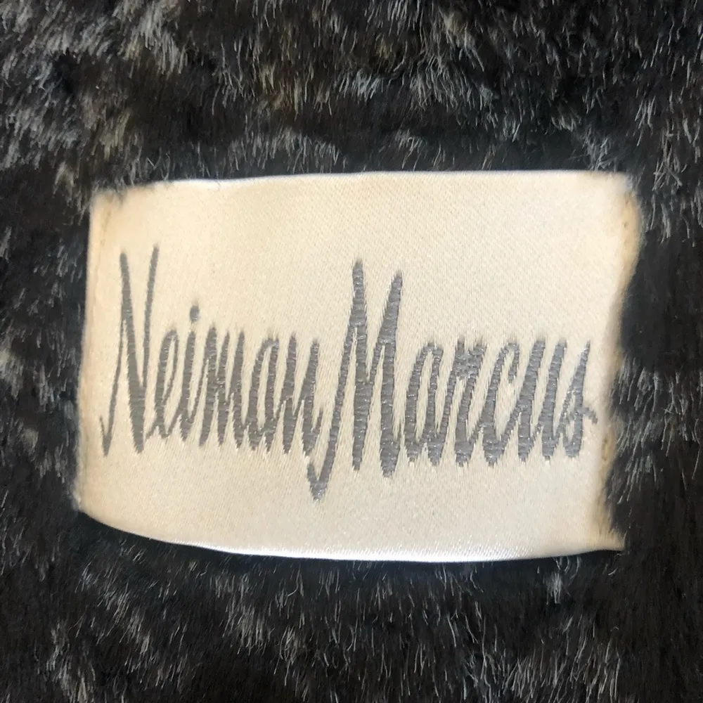 70s Neiman Marcus Pea Coat by Bill Blass Black Gray Large - Image 6