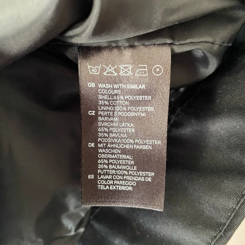 H&M sz 4 black zip cotton‎ winter coat - Image 5