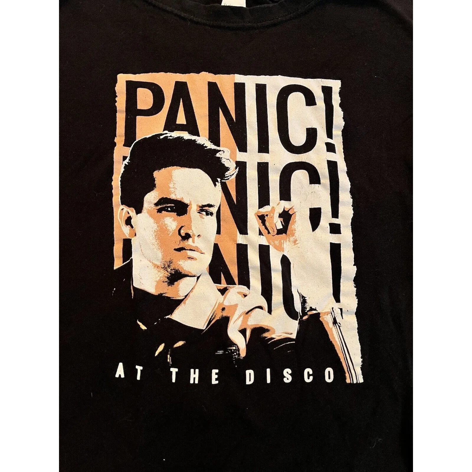 Panic At The Disco Brendon Urie T-Shirt Women's L Short Sleeve Graphic Black - Image 4