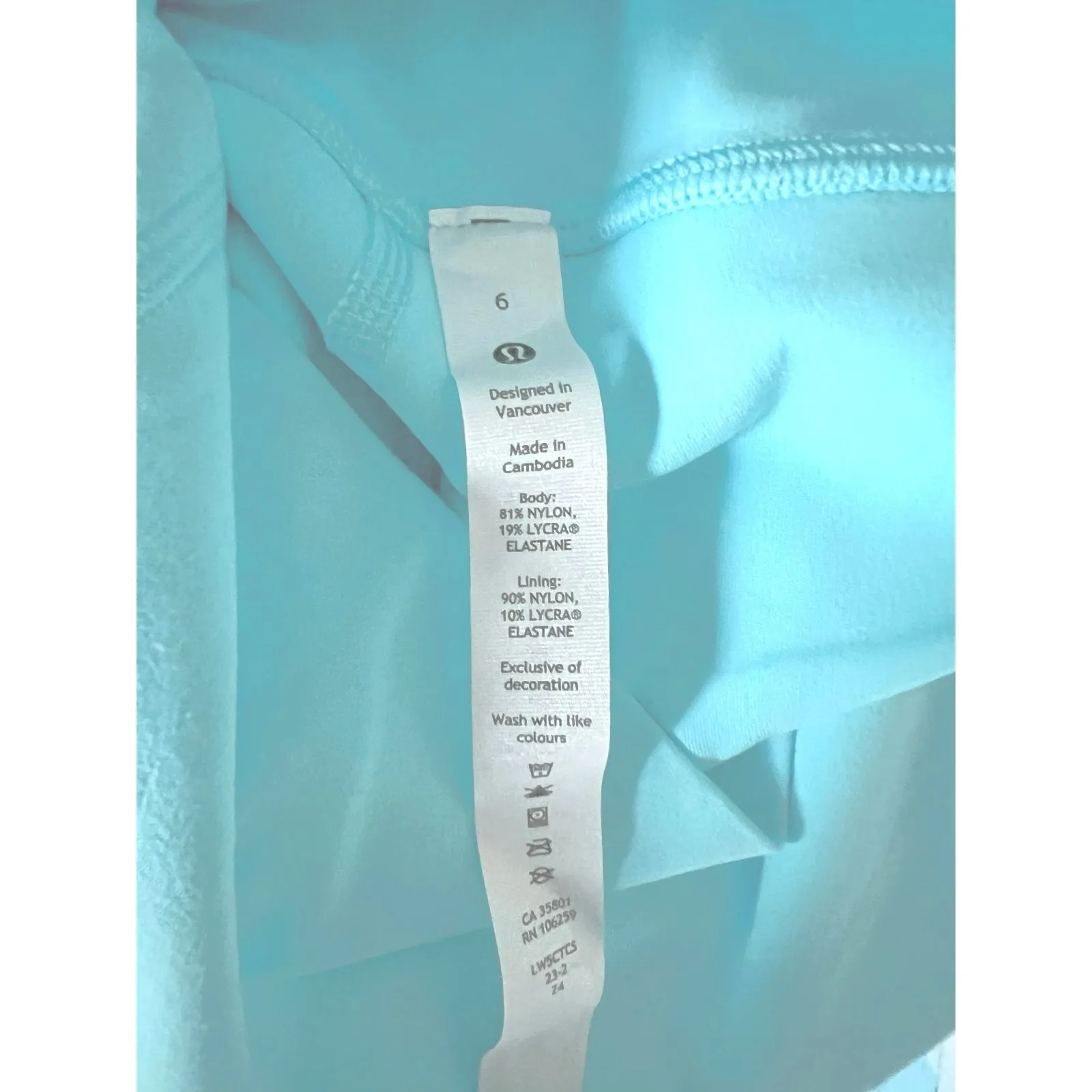 NWT Lululemon Align High-Rise Pant 25" Cyan Blue Sz 6 - Image 5