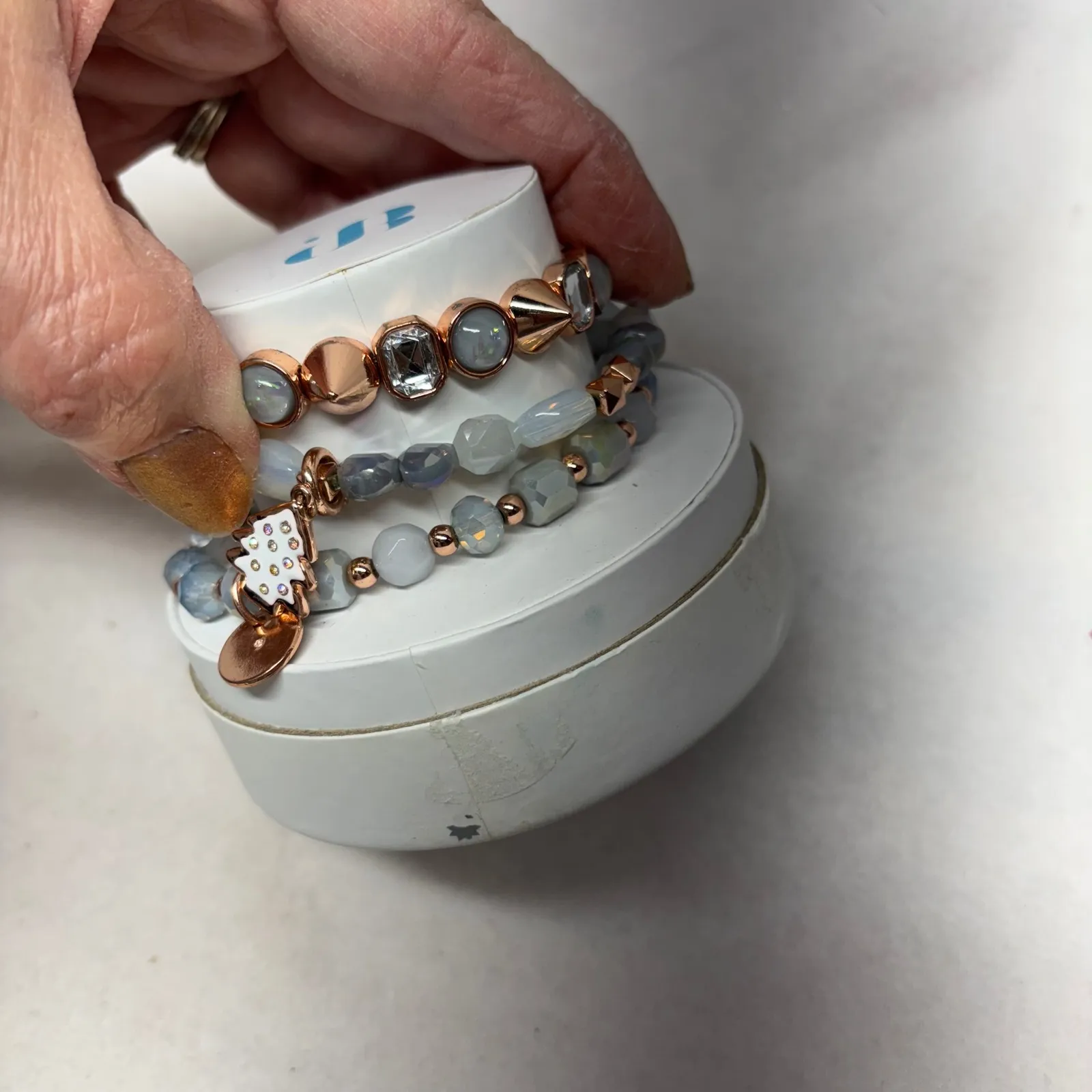 Bomb Party Christmas Cookie Magic Stack Rose Gold Plated Perfect for Holidays Gray - Image 2