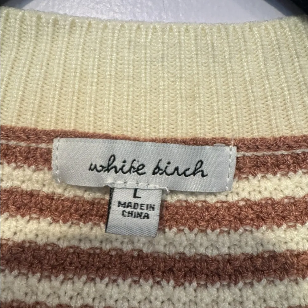 White Birch  pink and white stripe sweater‎ - Image 2