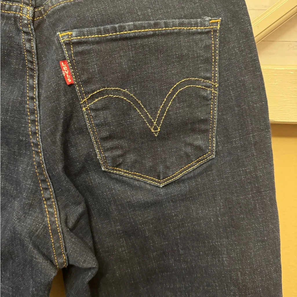 Levi's Jeans Womens 26 Classic‎ Boot Mid Rise Dark Wash Western Blue Denim - Image 4