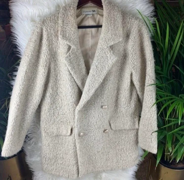 Tweed blazer pea coat - Image 5