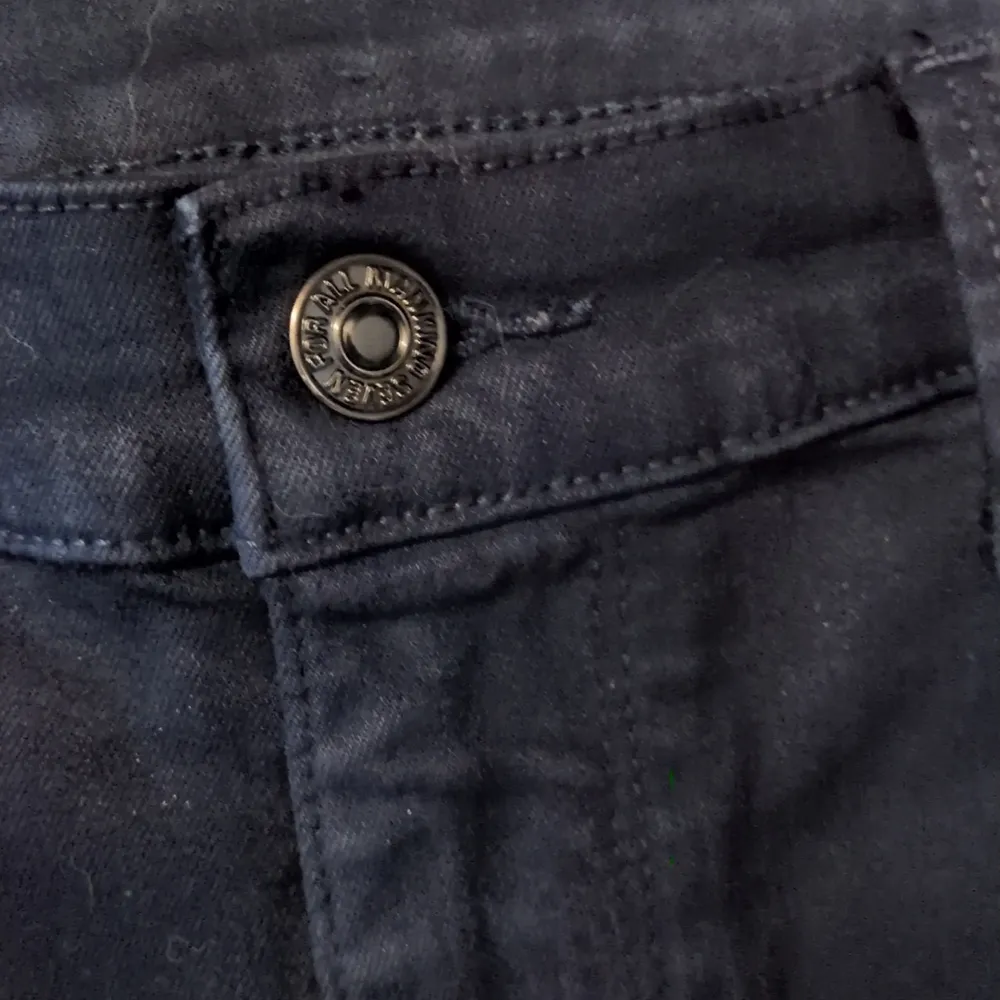 7 For All Mankind Blue Coated High Waist Ankle Skinny Jeans Size 31 - Image 3