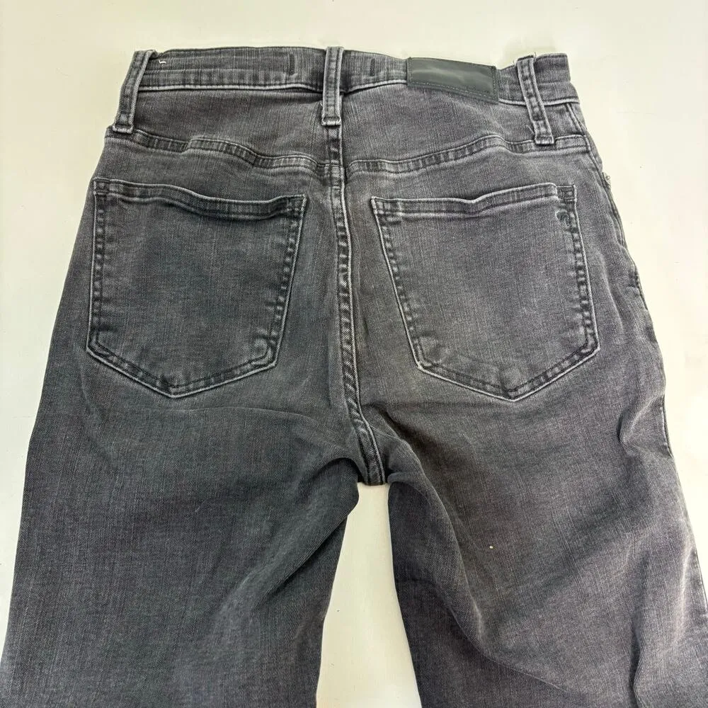 Madewell Cali Demi Bootcut Faded Black High Rise Jeans 25 - Image 4