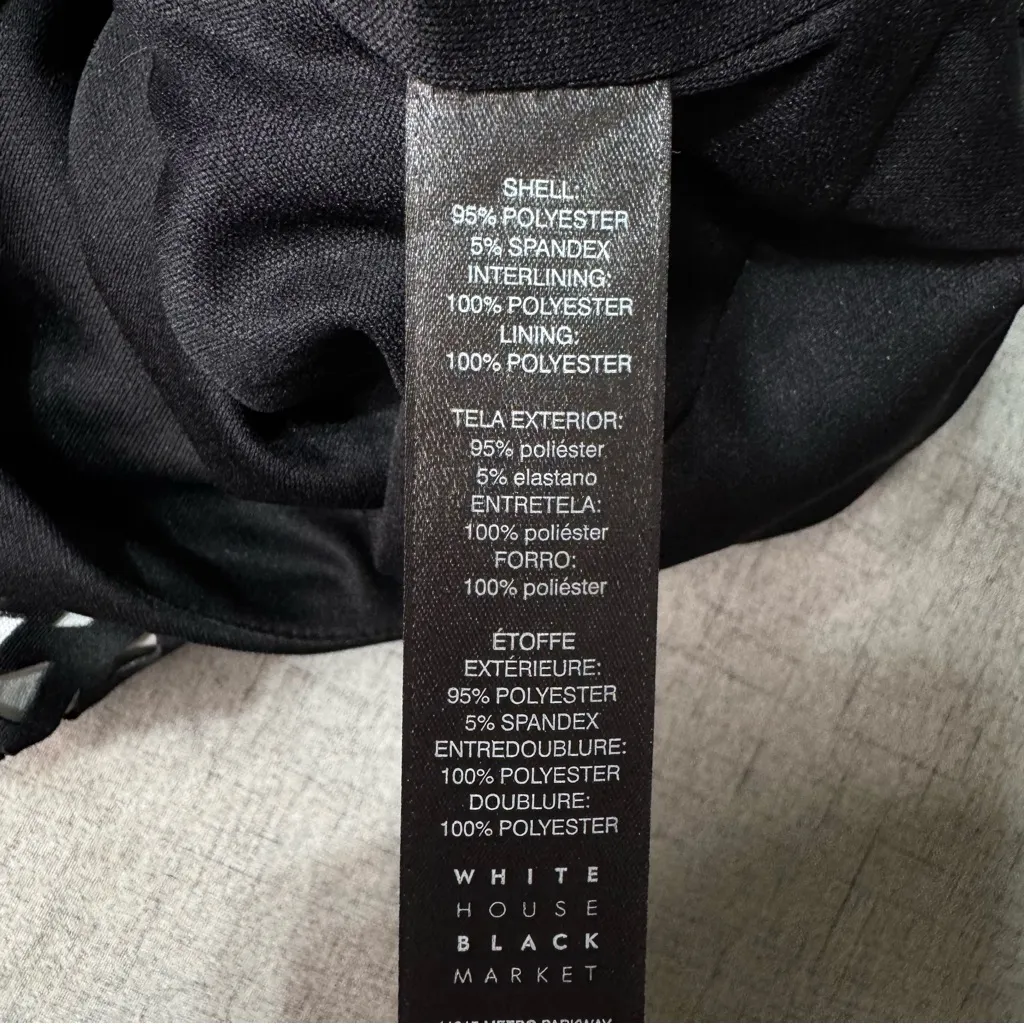 White House Black Market Laser Cut Out Sheath Dress Size 8 - Image 10