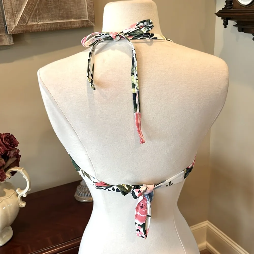 Floral Smocked Underwire Bikini Top New Multiple Size M - Image 7