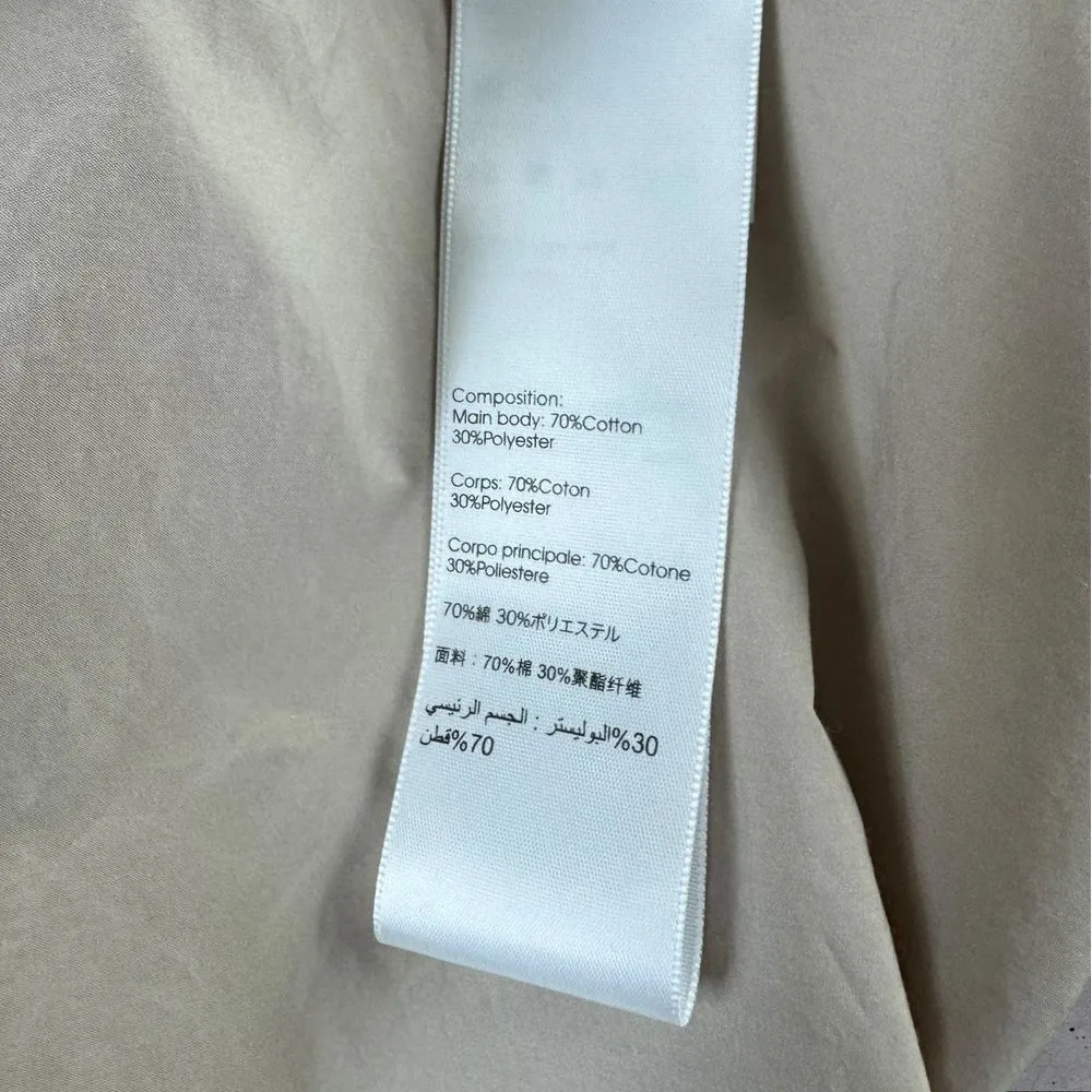 3.1 Phillip Lim Button Front Tie Waist Midi Skirt‎ Khaki Pleated Sz 12 - Image 8