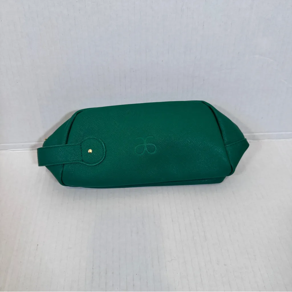 Arbonne Green Faux Leather Toiletries Bag Travel Unisex Makeup - Image 10