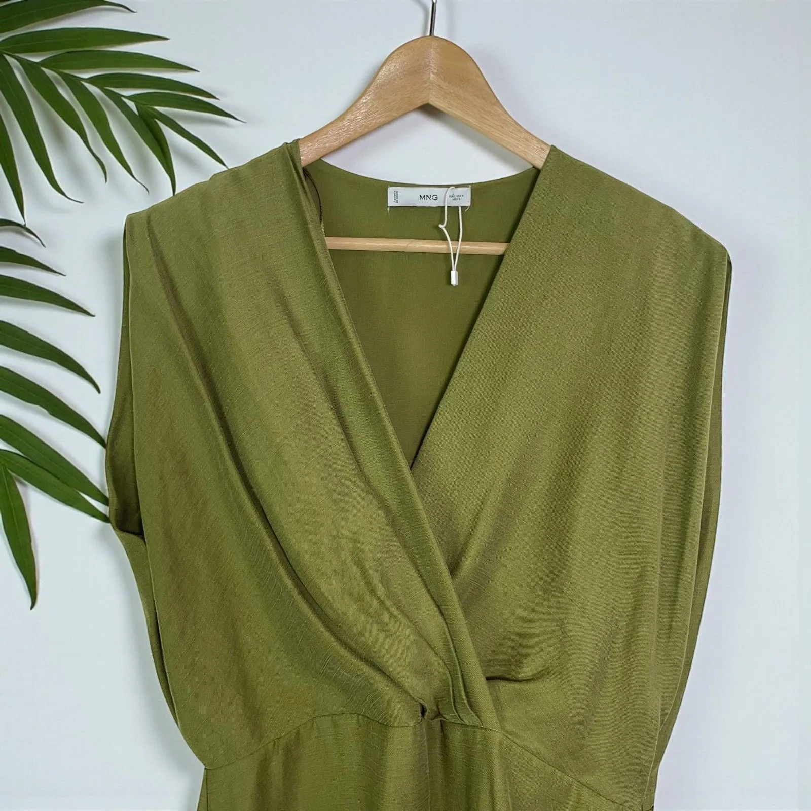 🆕 MNG | Mango Lyocell Draped Wrap Dress - Image 8