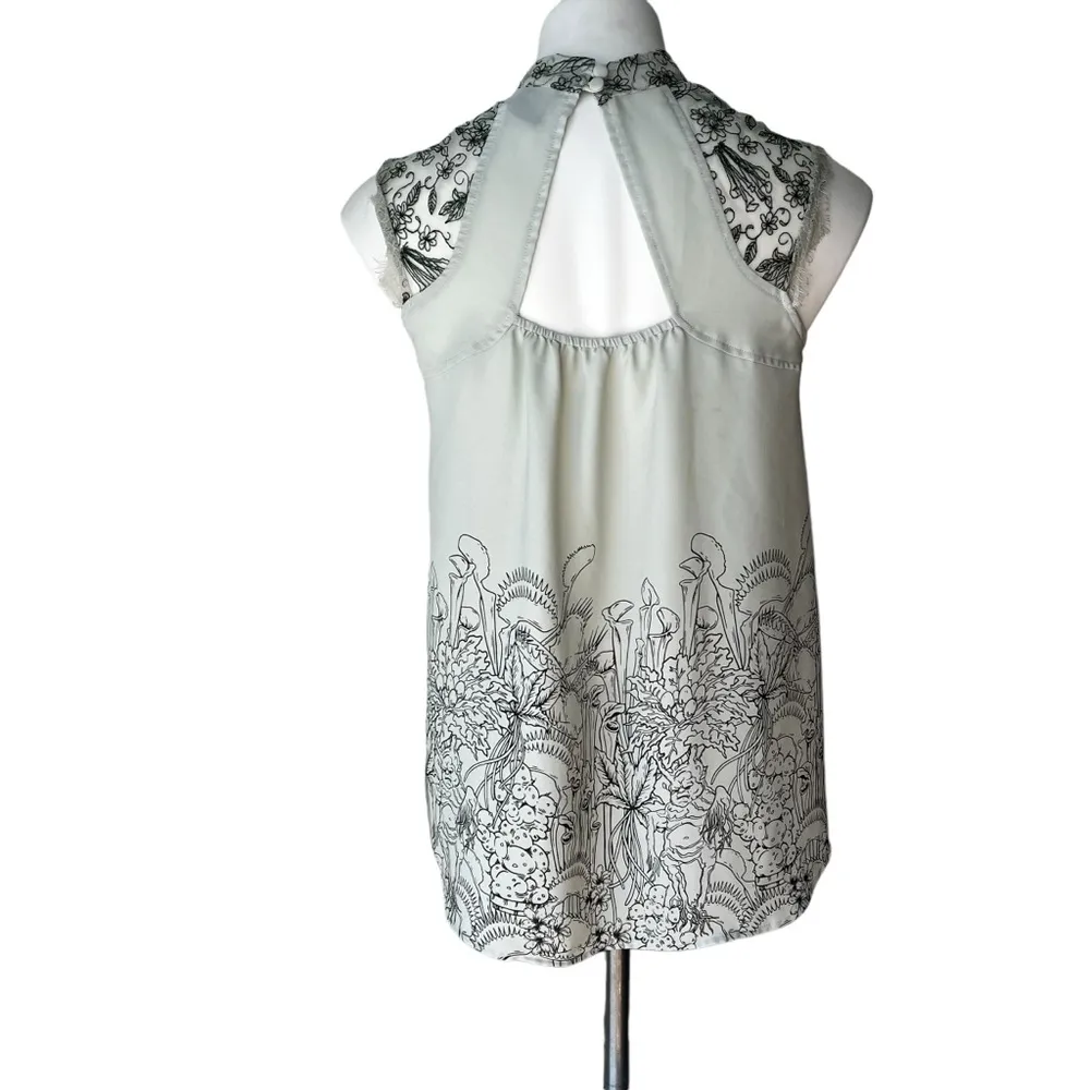 Boxlunch Collection Harry Potter High Neck Light Green Sleeveless Blouse, Sz XS - Image 2