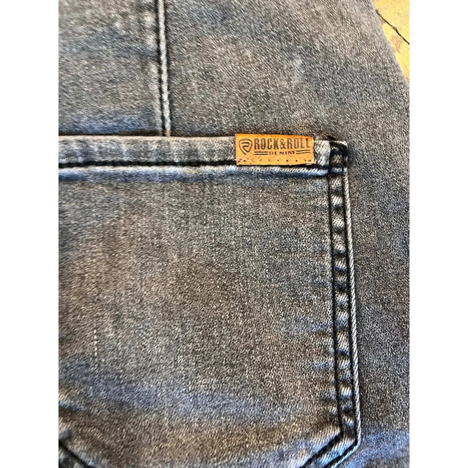 Rock & Roll Denim Bargain Button Bell Jeans Stretch Women 27x30 Cowgirl Western - Image 8