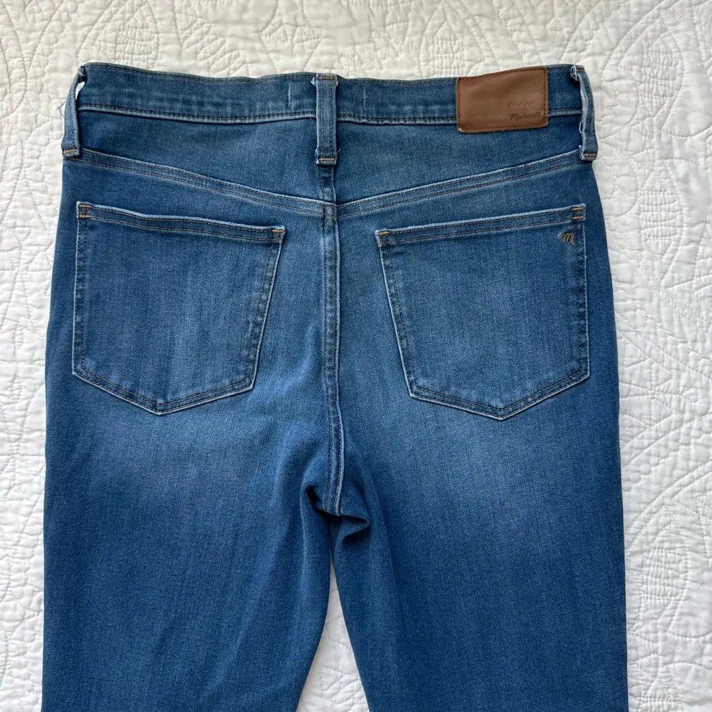Madewell 10" High Rise Skinny Jeans Distressed Size 28 Stretch Raw Hem - Image 10