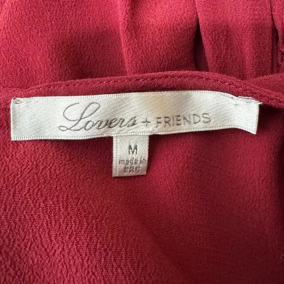 Lovers‎ + Friends Red Cold Shoulder Top Size M - Image 8