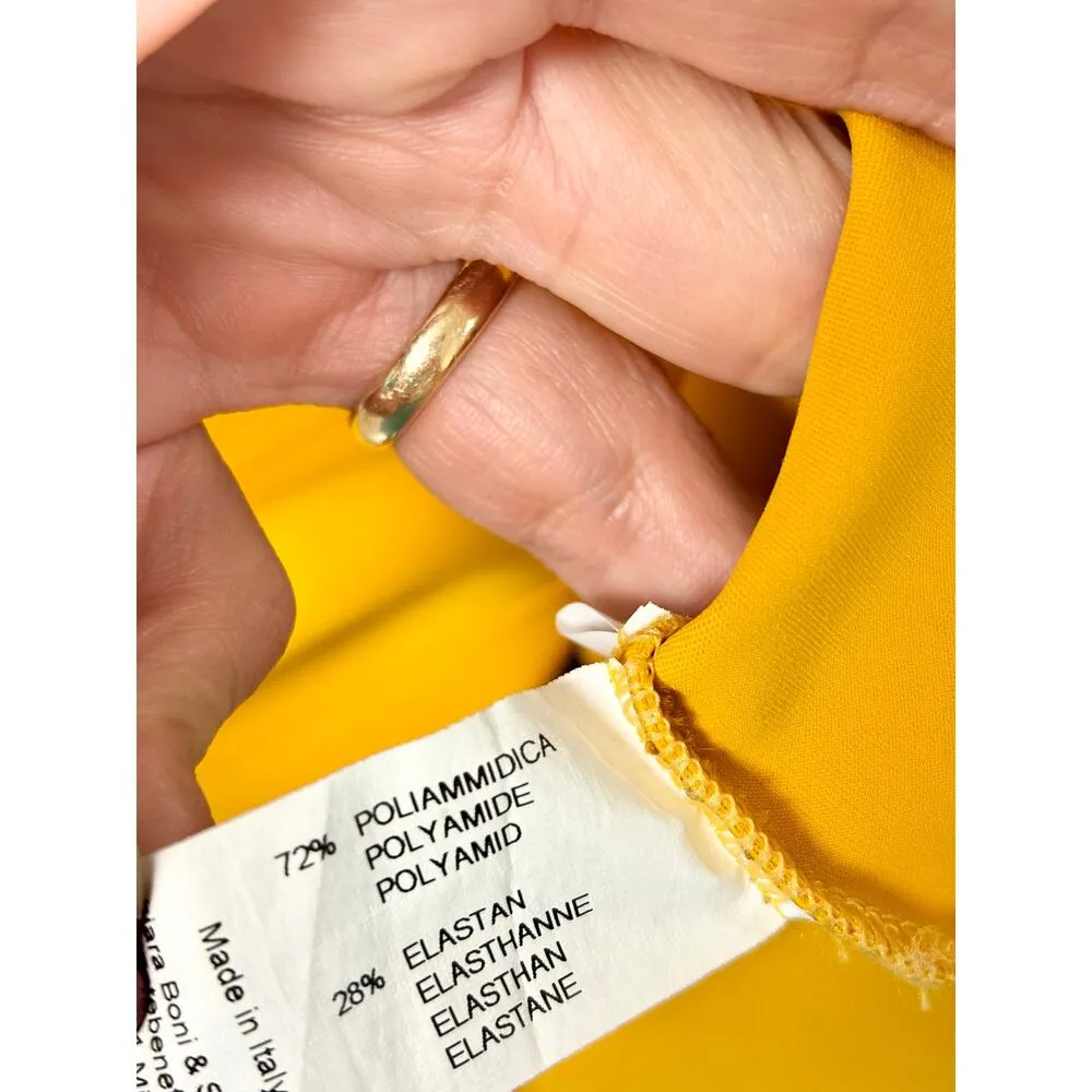 Chiara Boni La Petite Robe Boudicea Knee Ruffle Dress Yellow Women's 46 / 10 - Image 6