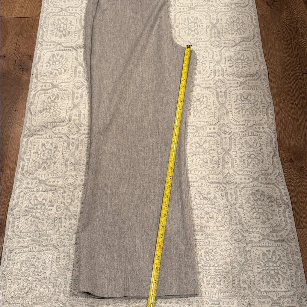 RALPH LAUREN WOMENS 12 85% Wool Gray Wide-Leg Trousers - Image 4