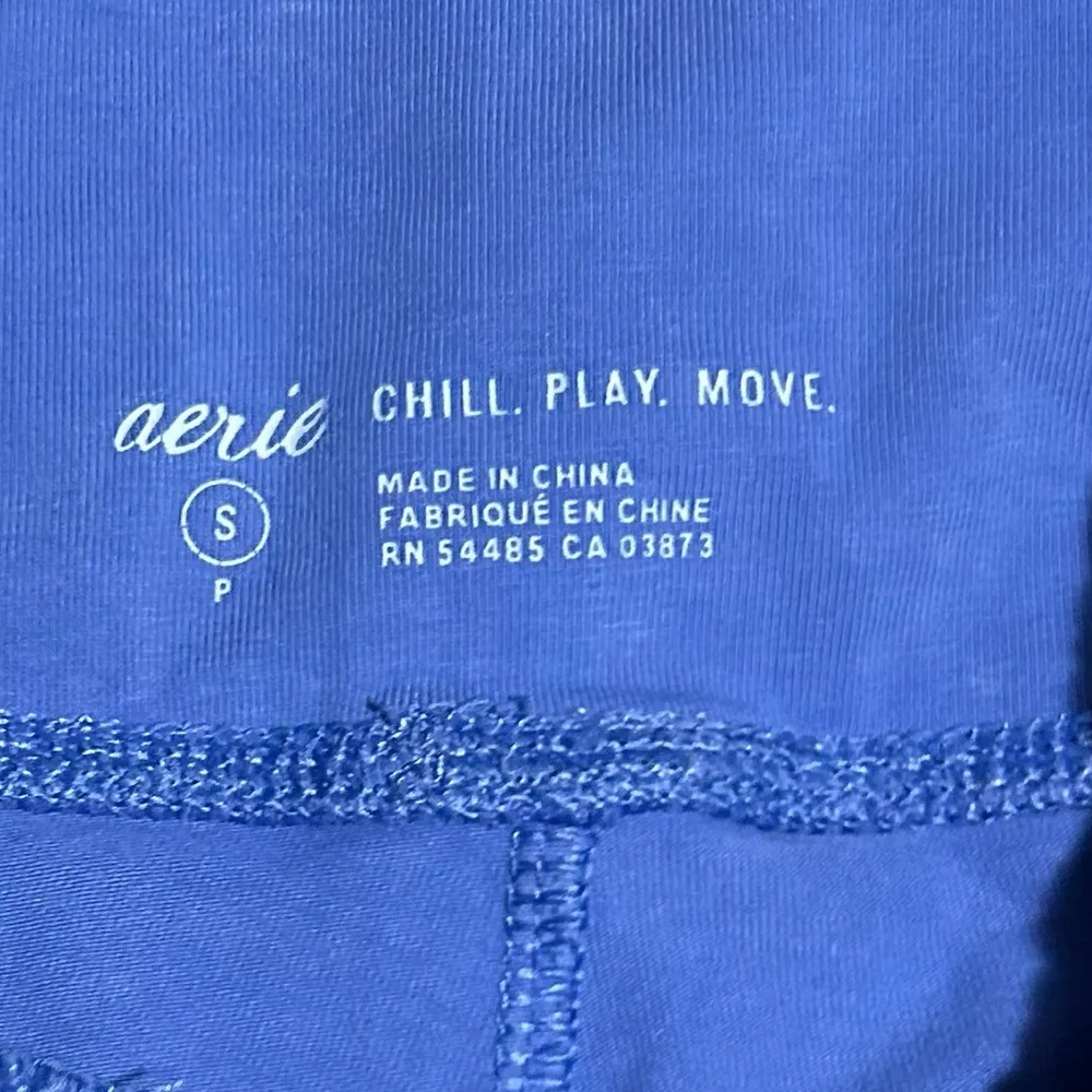 Aerie Offline OG Ribbed Bike Shorts Chill Play Move Blue Size Small - Image 3