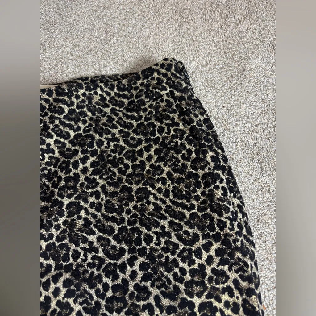 Sezane Leopard Print Clara Trousers High Waisted High Rise Cotton EU 38/US 6 - Image 10