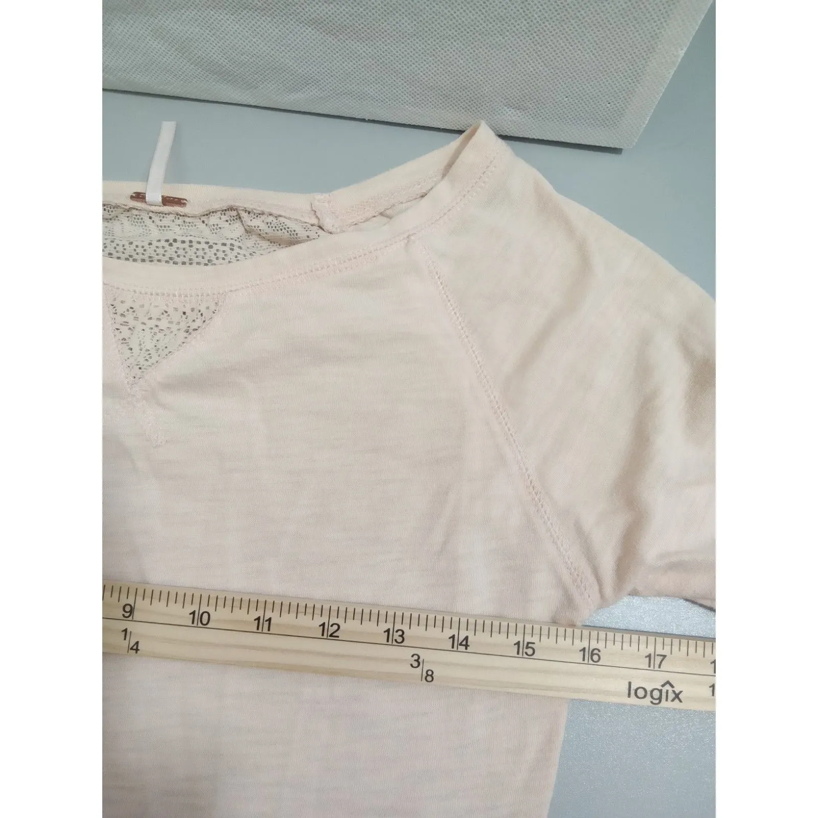 Poof Women Medium Pink Raglan 3/4 Sleeve Lace‎ - Image 8