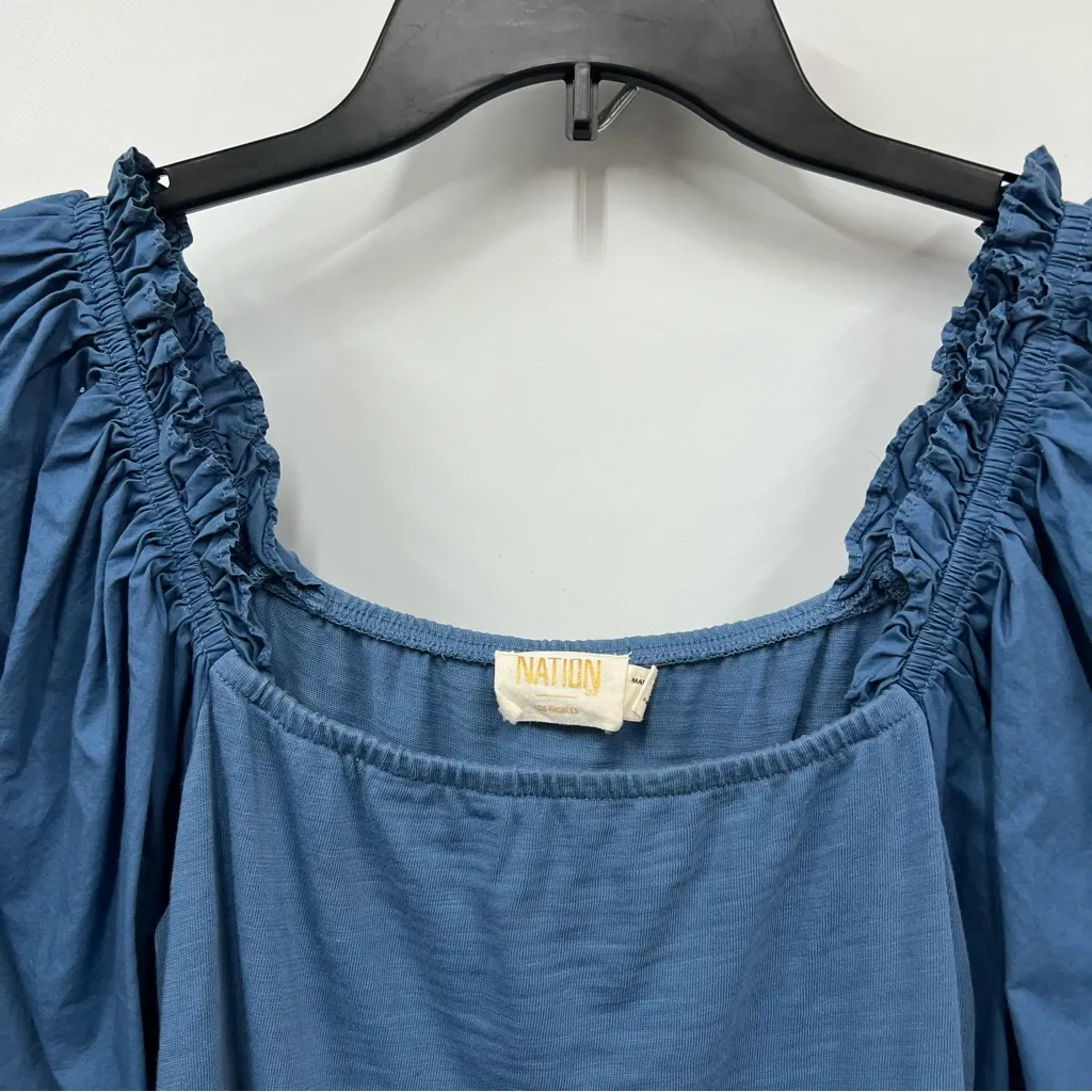 Anthropology Nation LTD Blue Puff Sleeve Blouse - Image 10