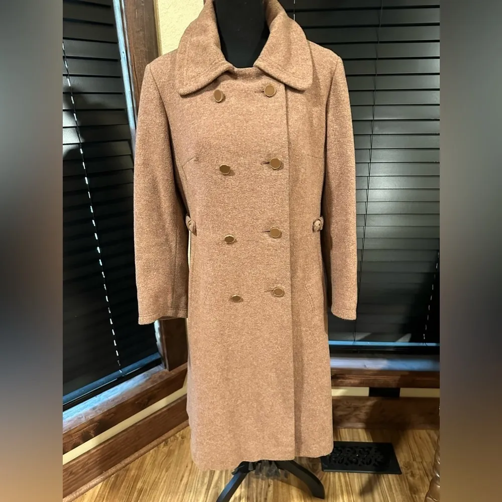 1960s Vintage Camels Hair 60s 100% wool Coat Jacket Sz L Tan Size L - Image 8