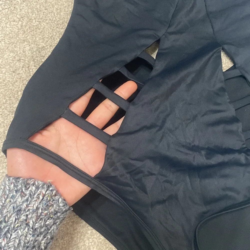 Adore Me Nalita Black Strappy Back Hip Cut Out One Piece Swimsuit Size M - Image 2