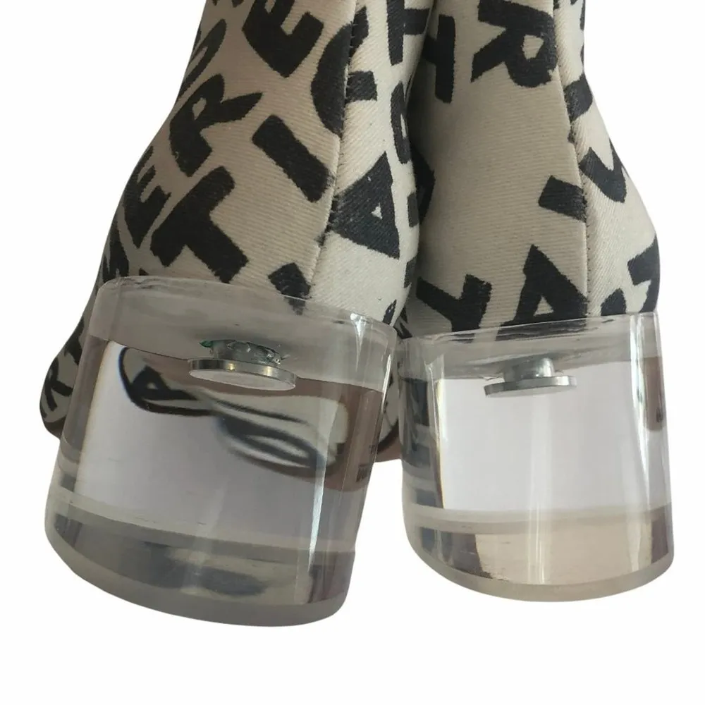 NEW MM6 Maison Margiela Text Print Ankle Boots Size undefined - Image 8