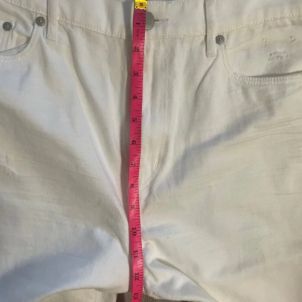 NWT Loft High Rise Slim Pocket Boyfriend Jeans in White Sz 10/30 - Image 6